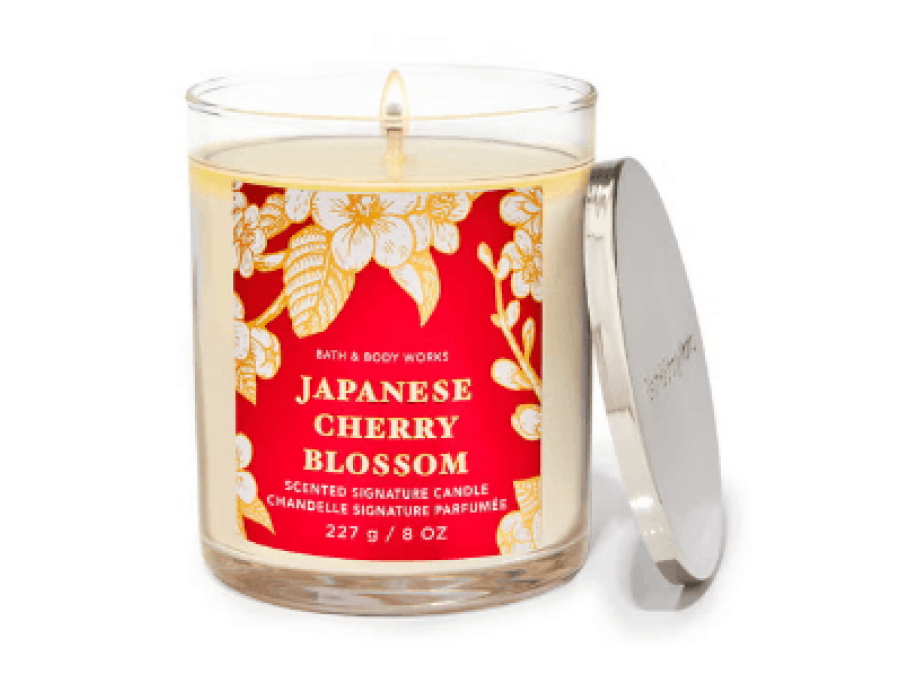 Bath and body works Japanese Cherry Blossom Single Wick Candle